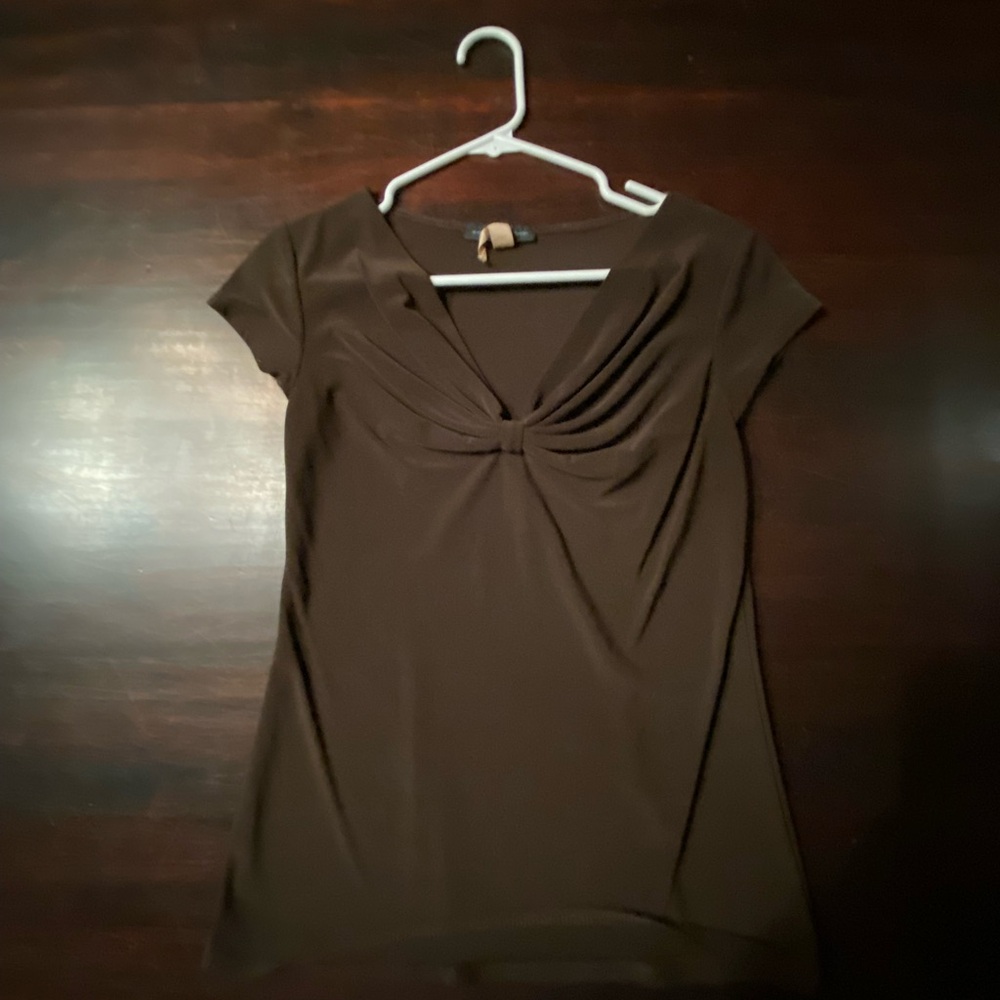 American City Wear Elegant chocolate Brown Women's Top, size small